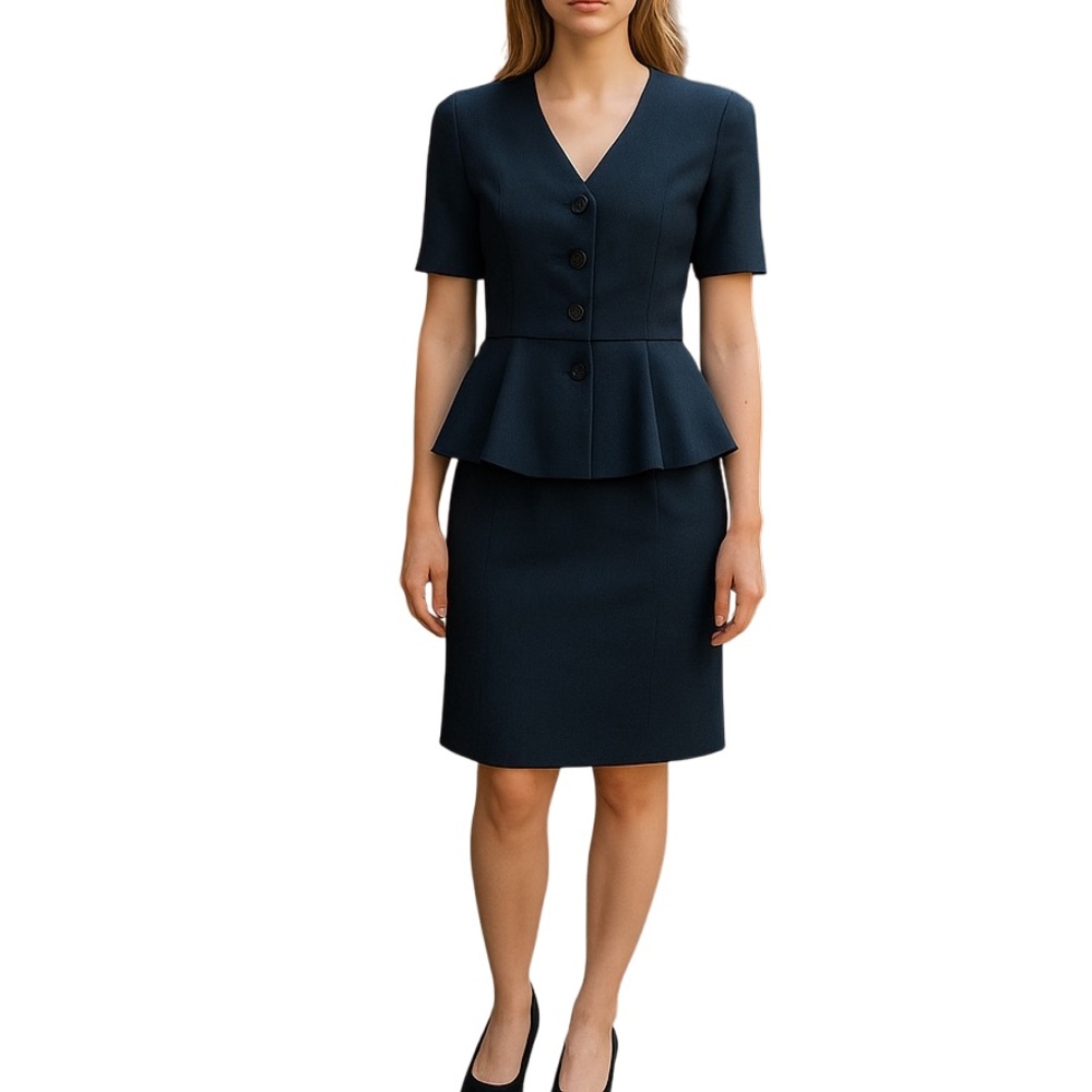 Liz Claiborne Vintage Peplum Sheath Dress Retro